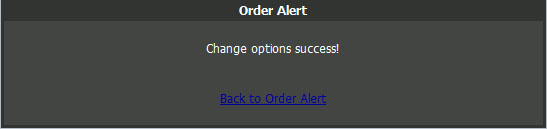 Order alert success